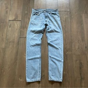 Vintage Levi Strauss & Co Original Riveted Jeans Pants 505 W 33 L 34 Light Blue